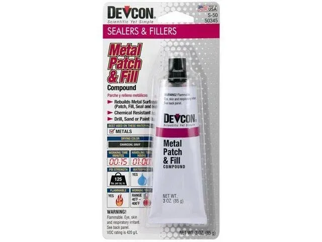 50345 Metal Patch and Fill - 3 Oz., Gray