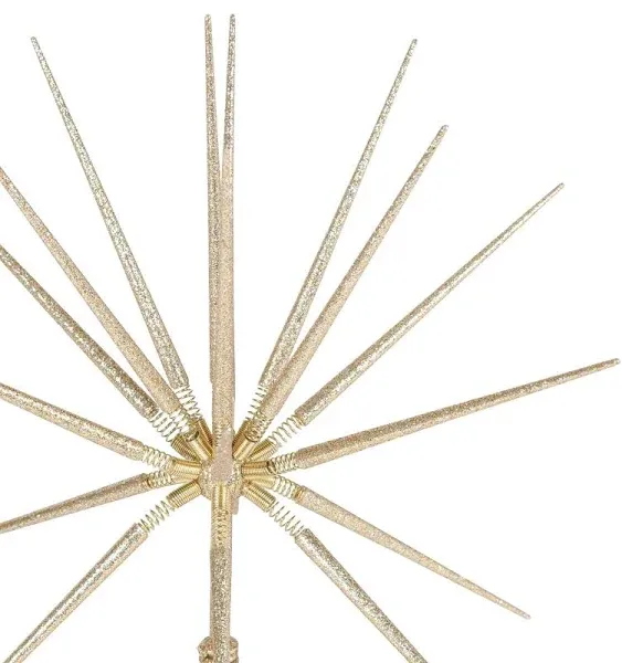 Roman 133174 Gold Burst Tree Topper Spikes on Spring, 15 inch