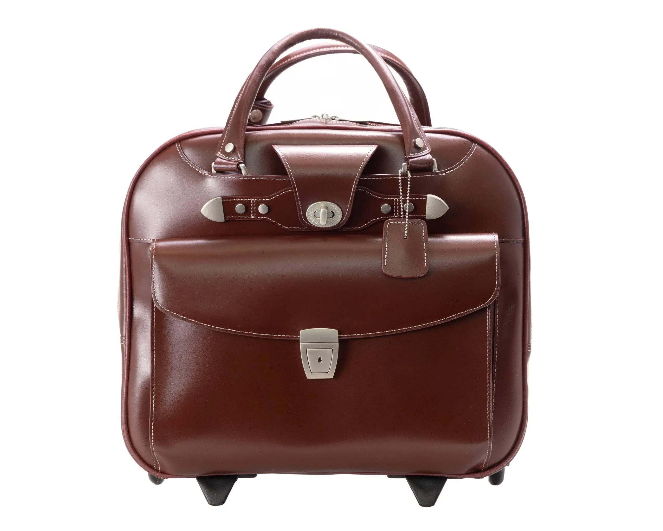 McKlein Denali 15" Leather Wheeled Ladies' Laptop Briefcase