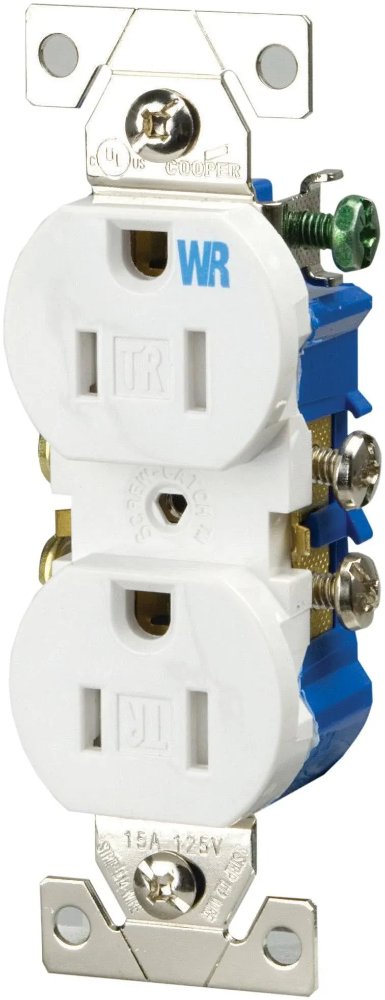 EATON Wiring TWR270w 15-Amp 2-Pole 3-Wire 125-Volt Tamper and Weather Resistant Duplex Receptacle, White