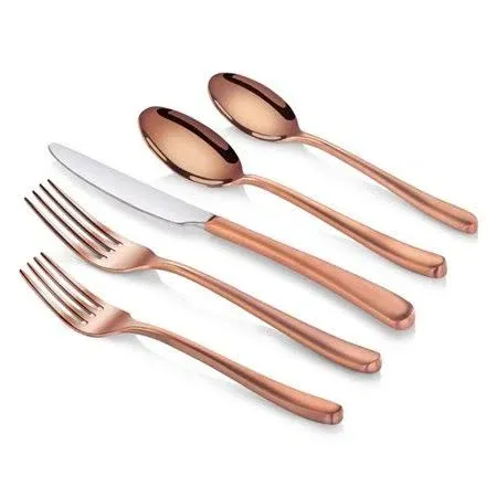 Artaste 56983 Rain II Forged 18/10 Stainless Steel Flatware 20-Piece Set Anti...