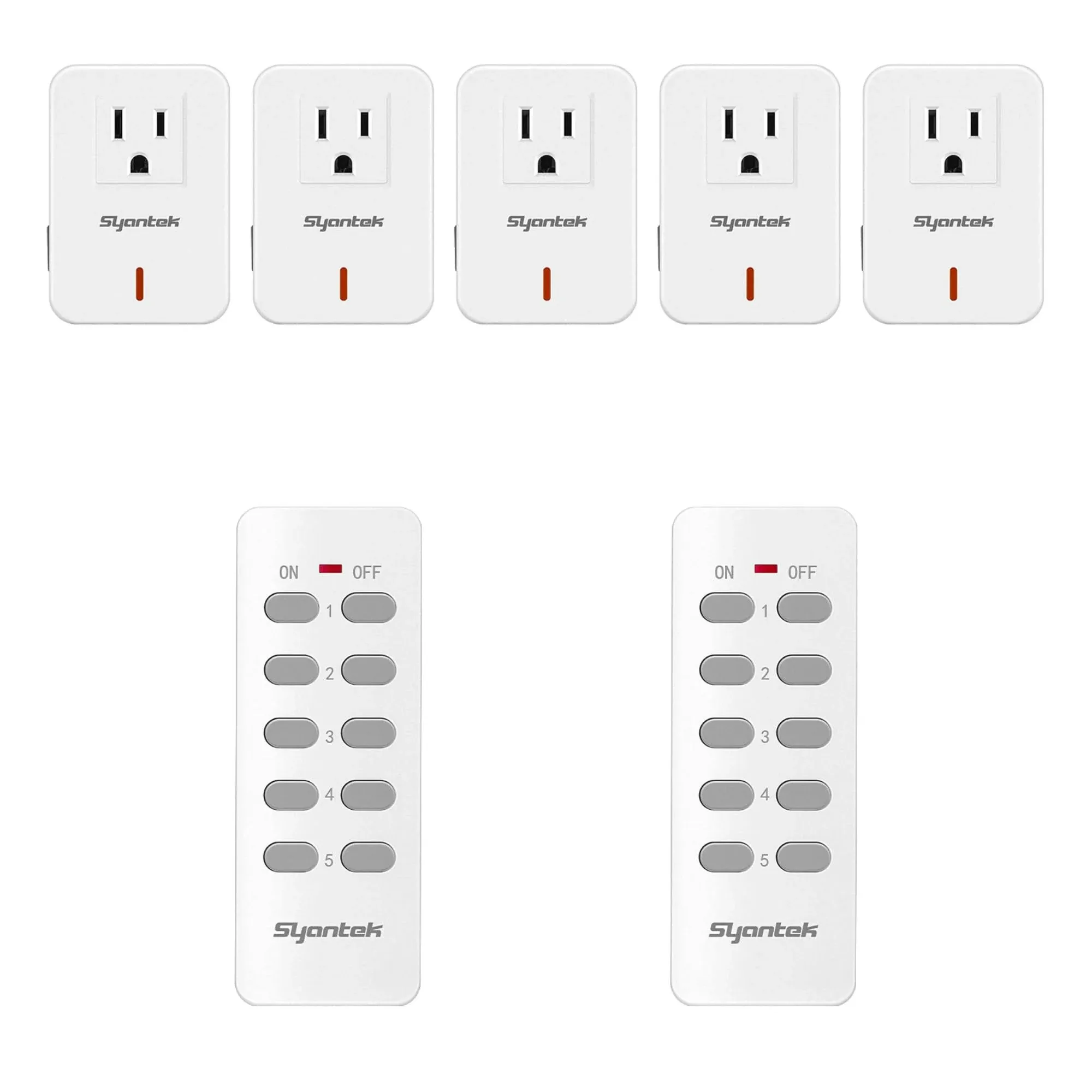 Syantek Remote Control Outlet Wireless Light Switch for Household Appliances, Ex