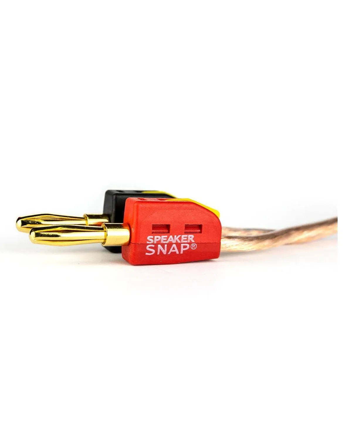 Speaker Snap 100 Count of Fast & Secure Banana Plugs, Gold Plated, 12-24 AWG, for Home Theaters, Speaker Wire, Wall Plates, and Receivers