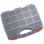 Small Plastic Tool Box with Removable Dividers 15 Compartments Clear Parts ...