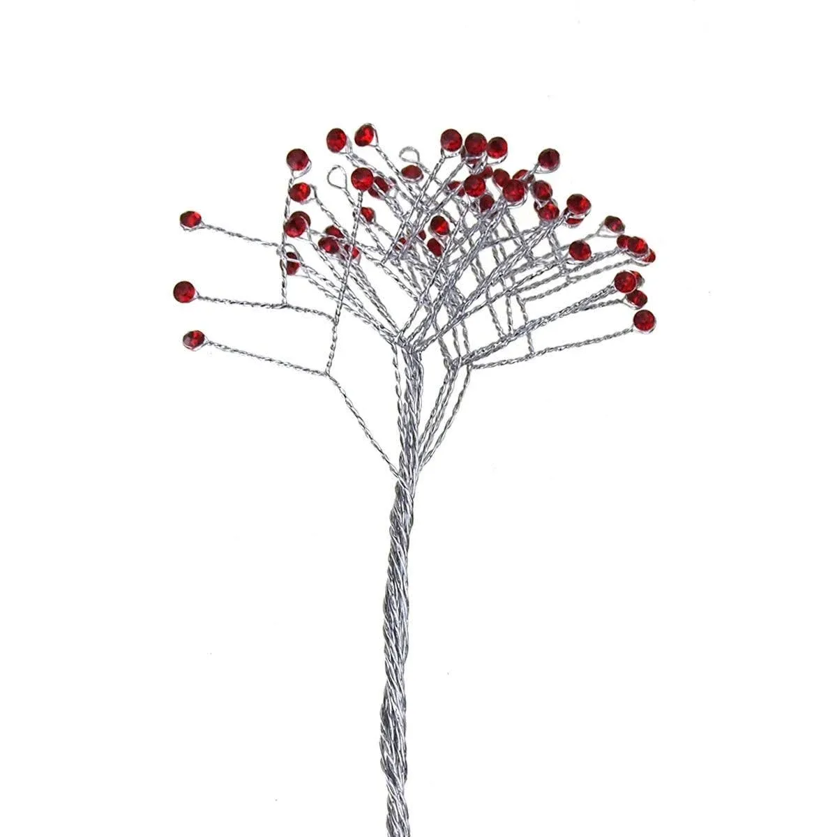 Homeford Crystal Rhinestone Spray Branch, 1-3/4-Inch, 12-Count (Red)