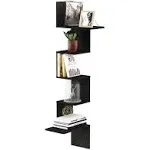 Furinno Rossi Wall Mounted Shelves, 5-Tier Rectangle, Espresso/BlackFurinno Rossi Wall Mounted Shelves, 5-Tier Rectangle, Espresso/Black