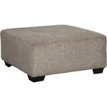 Signature Design by Ashley Ballinasloe Traditiona Square Oversized Ottoman, Beige