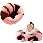 Sealsee Baby Support Seat Sofa Plush Soft Animal Shaped Baby Learning to Sit Chair Keep Sitting Posture Comfortable for 3-16 Months Baby (Pink)