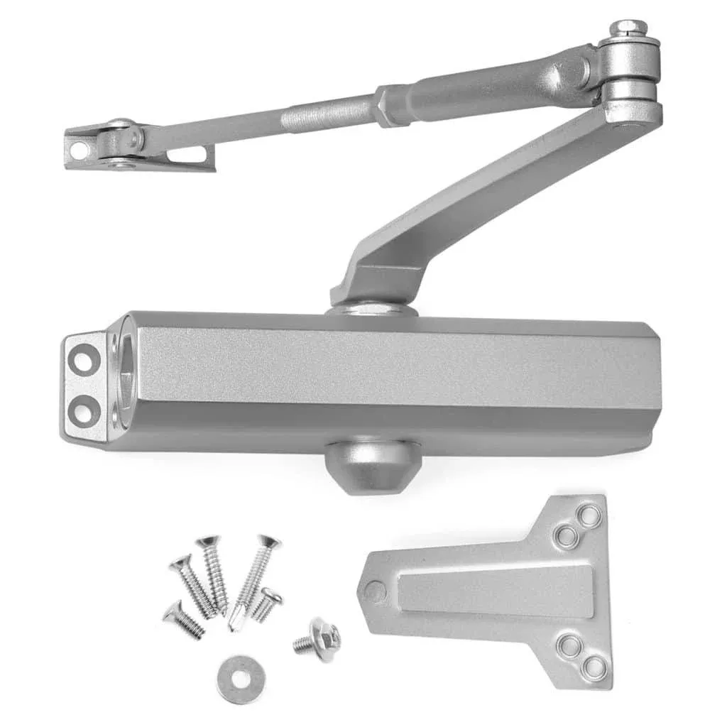 Lawrence Hardware Medium Duty Commercial Door Closer for Interior & Exterior Doors, Aluminum LH534-AL