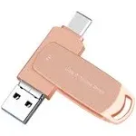 USB C Flash Drive for Phone 1TB Thumb Drive, USB3.1 Jump Drive with Micro USB for Android Phone Compatible MacBook Pro Air iPad pro iPad mini6 and Computer (Pink 1000GB)