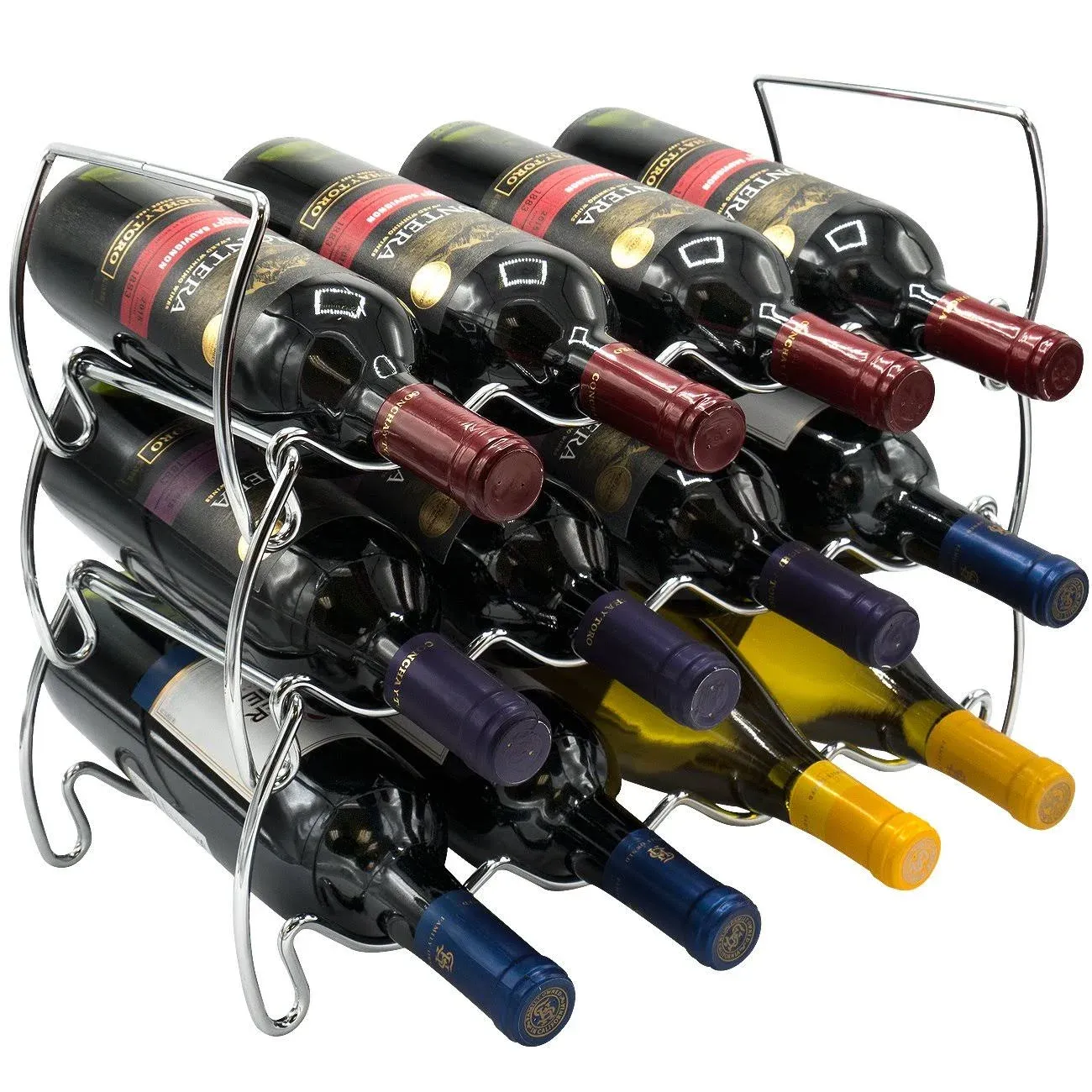 Sorbus 3-Tier Stackable Wine Rack