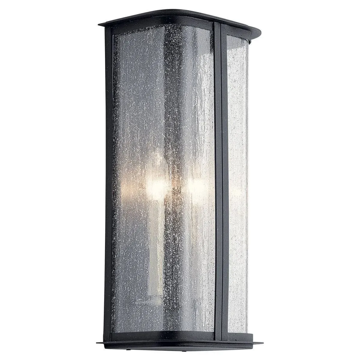 Kichler - 59092DBK - Timmin™ 18" 1 Light Wall Light with Clear Seeded Glass and Distressed Black