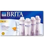 Brita Advanced Pitcher and Dispenser Replacement Filter, White - 4 pack