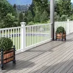 Deckorators 346702 4" x 4" White Composite Deck Post Sleeve - Each