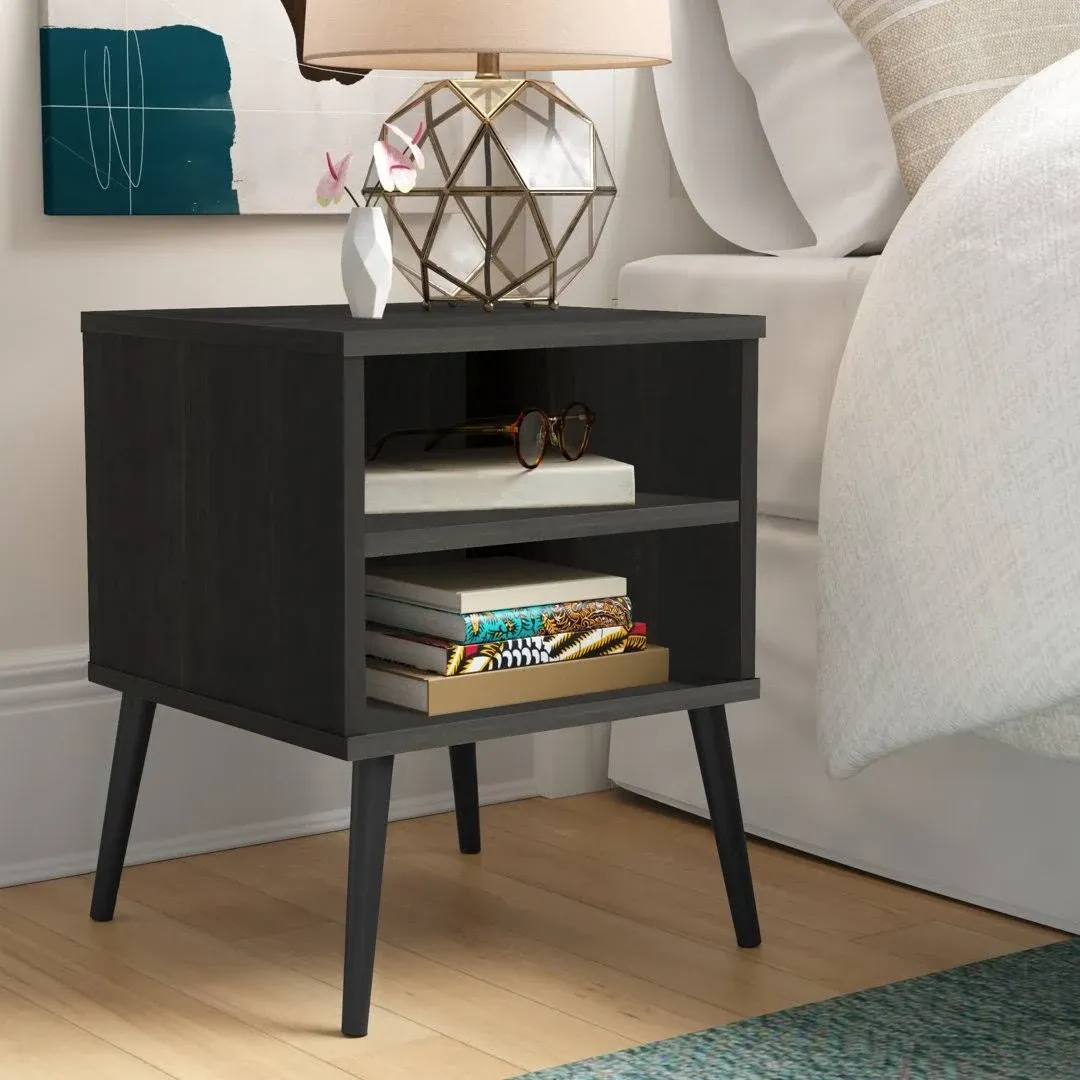 Furinno Claude Mid Century Style Nightstand