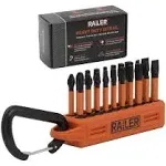 Railer 20pc Screwdriver Bit Set - Premium S2 Steel 2" Phillips, Robertson Square, Torx & Flat Head Impact Driver Bit Set With A Storage Bit Holder & Carabiner