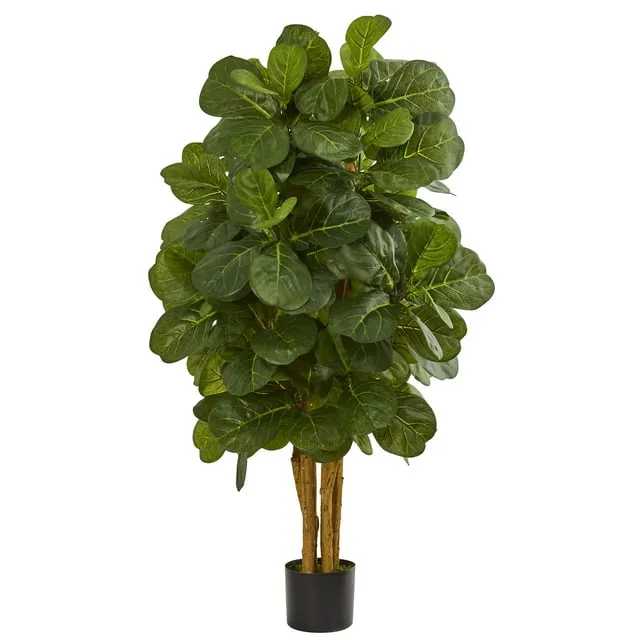 4' Fiddle Leaf Fig Artificial Tree, One Size, Green