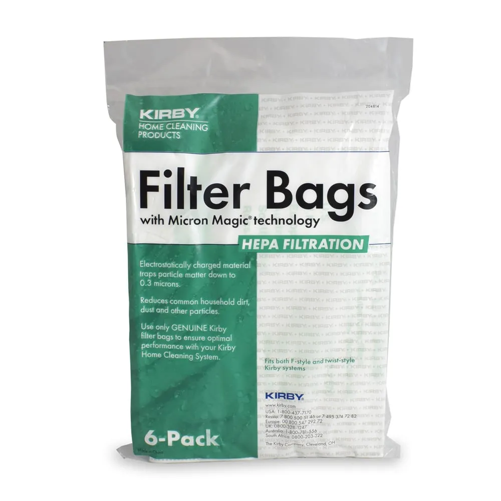 Kirby MicroAllergen Plus HEPA Filter Bags – 6 Pack