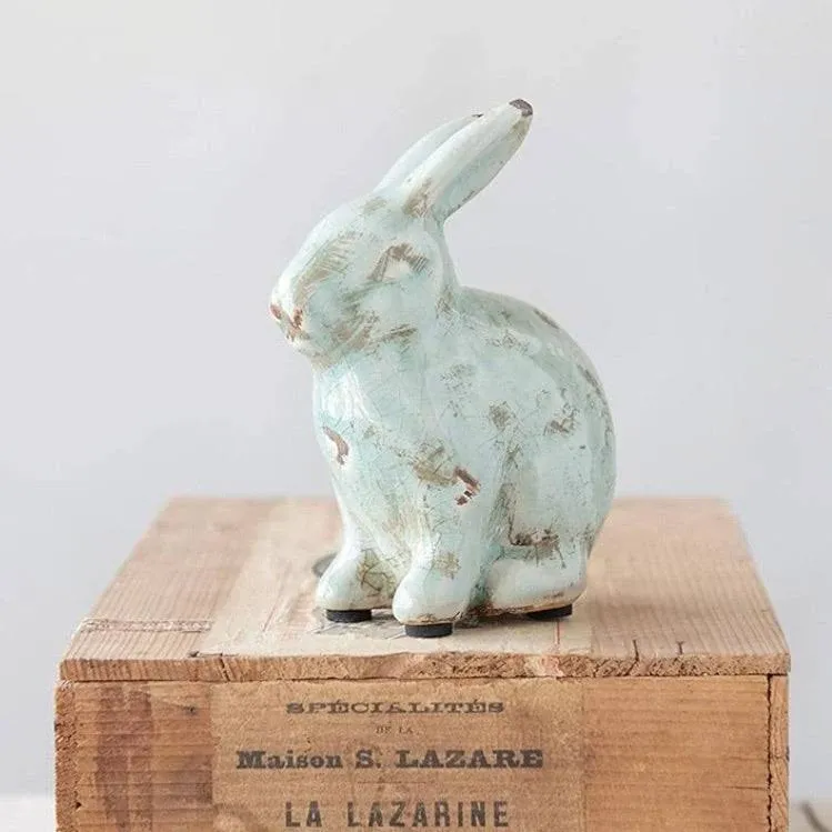 Distressed Terracotta Rabbit