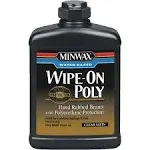 Minwax 1 Pt. Clear Satin Water Based Wipe-On Poly (4-Pack)