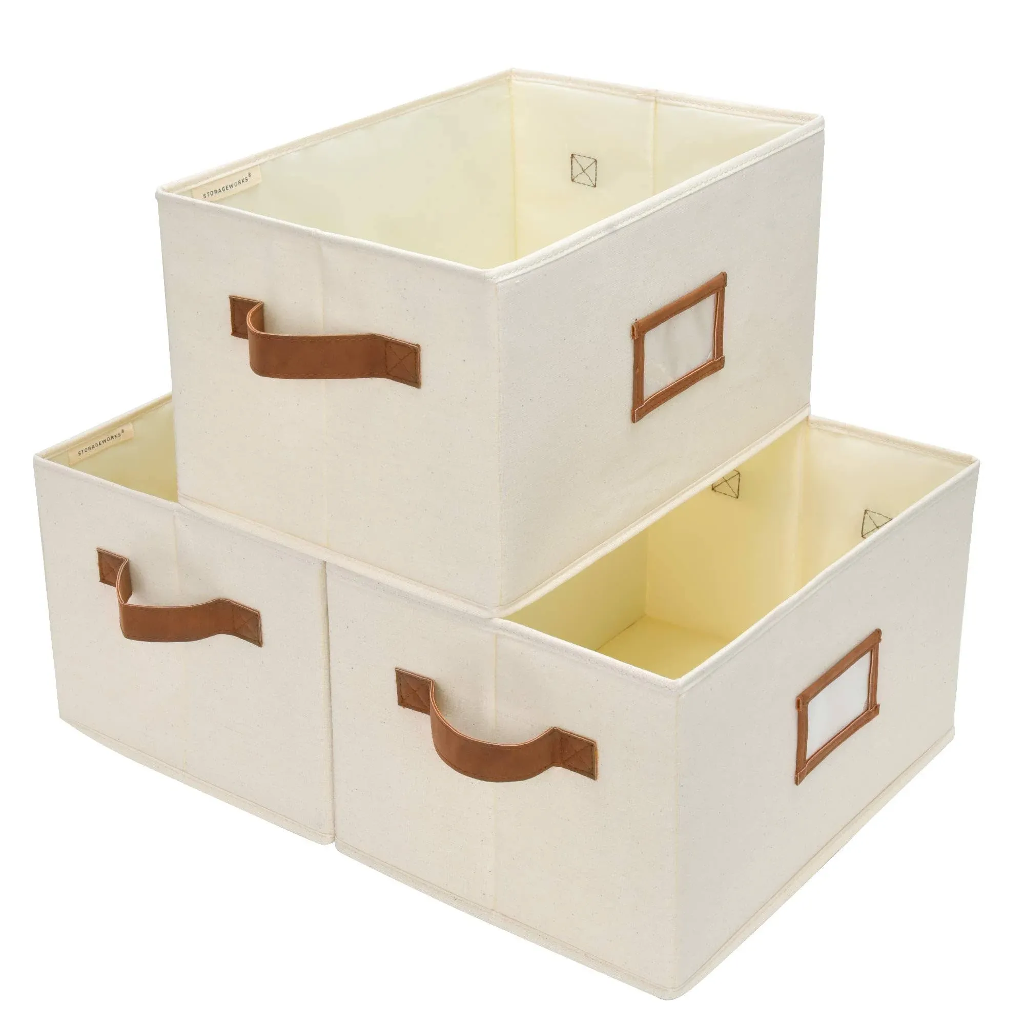 StorageWorks Decorative Storage Bins for Shelves