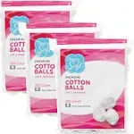 Simply Soft Premium Cotton Balls, 100% Pure Cotton, Absorbent, 200 Count (Pack of 3)