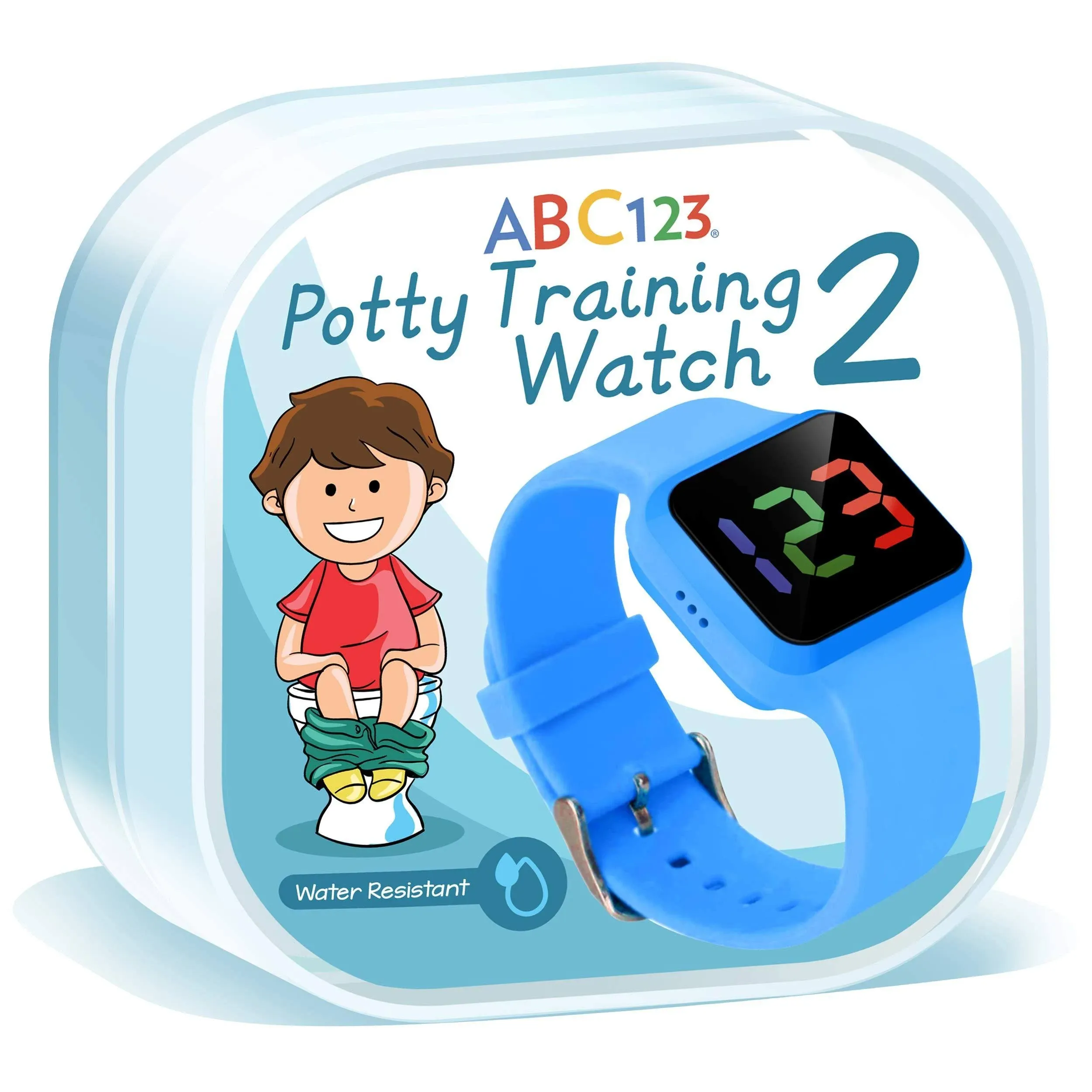 Potty Training Watch 2- Baby Reminder Water Resistant Timer for Toilet Training Kids & Toddler (Blue)