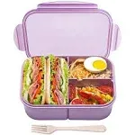 MISS BIG® Bento Box,Bento Box Adult,Lunch Box,Ideal Leak Proof 1900ml, White 