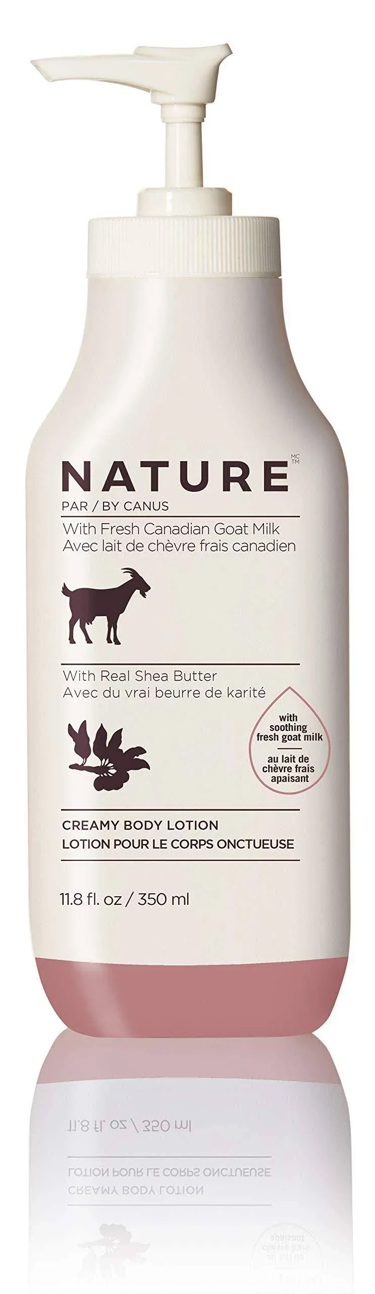 Nature By Canus Creamy Body Lotion, Shea Butter, 11.8 Oz, With Smoothing Fresh Canadian Goat Milk, Vitamin A, B3, Potassium, Zinc, and Selenium