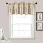 Lush Decor Linen Button Valance - Dark Linen