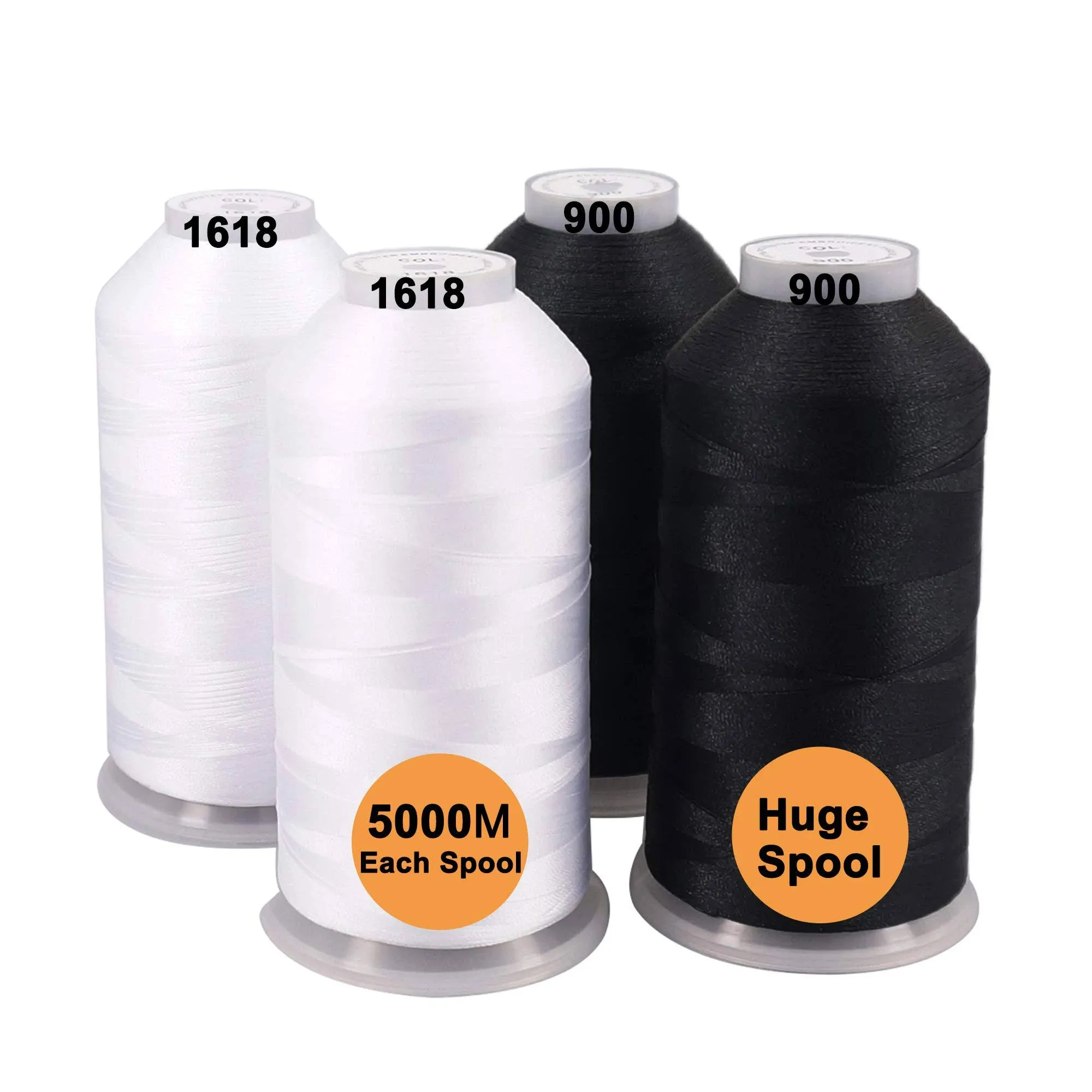 New brothreads - 40 Options- Various Assorted Color Packs of Polyester Embroidery Machine Thread Huge Spool 5000m for All Embroidery Machines