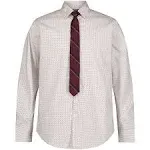 Van Heusen Boys' Long Sleeve Collared Button-Down Dress Shirt And Tie Set