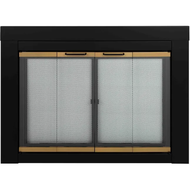 Pleasant Hearth AR-1020 Arrington Fireplace Glass Door, Black, Small