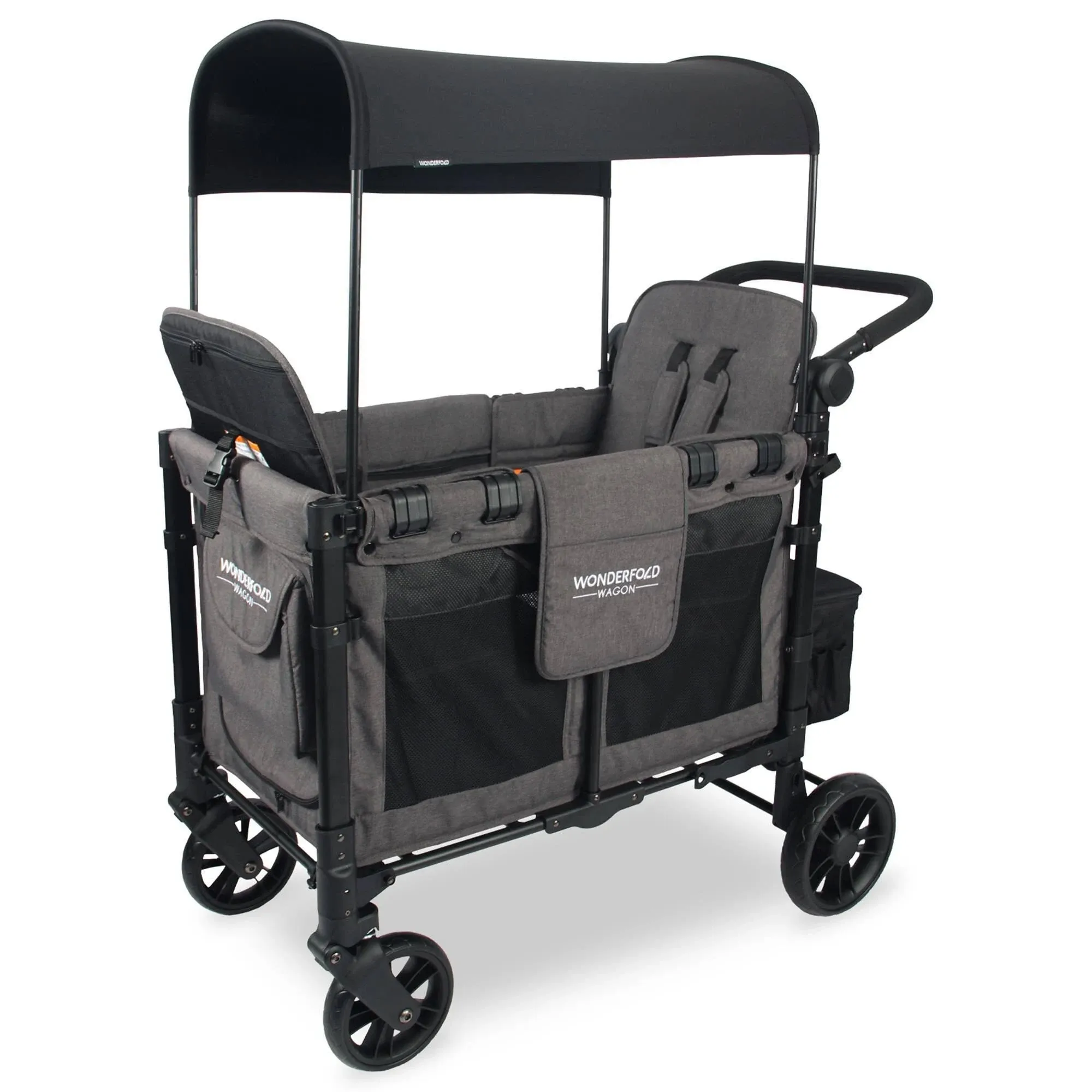 Wonderfold W2 Elite Double Stroller Wagon Black