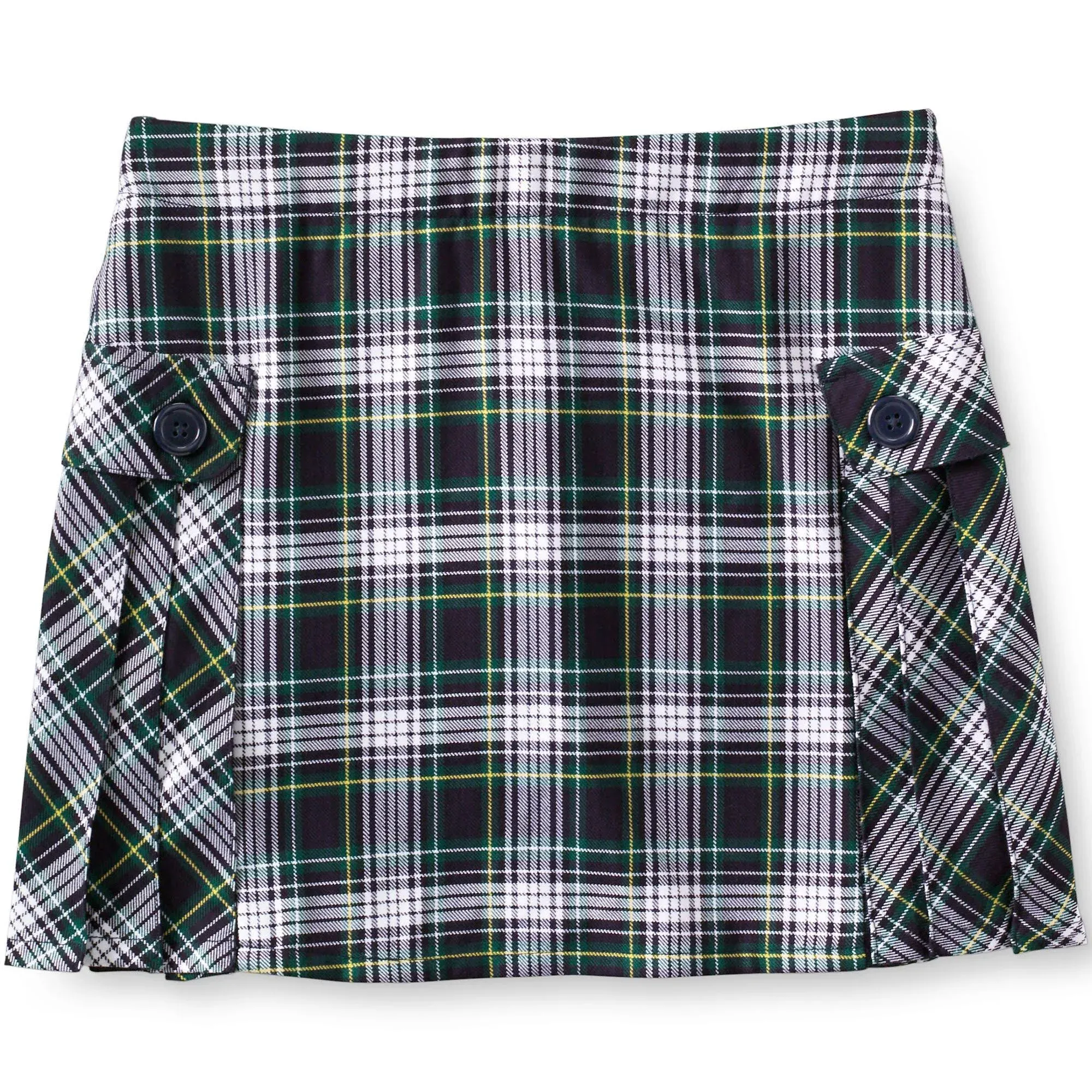 Lands' End Girls' Side Pleat Plaid Skort