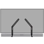 ECHOGEAR Sound Bar Mounting Bracket for Under TV - Adjustable Height & Depth for Max Compatibility Between TV & Soundbar - Dolby Atmos Compatible & Works with with LG, Vizio, Bose & More