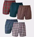 Hanes Men's 5-Pack Tartan Boxers